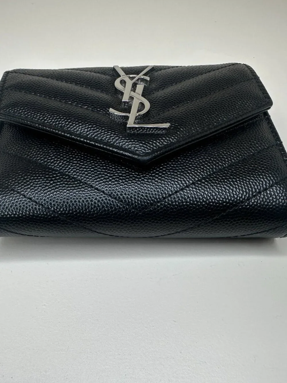 Saint Laurent Cassandre Matelassé Compact Tri Fold Wallet - Picture 3 of 14